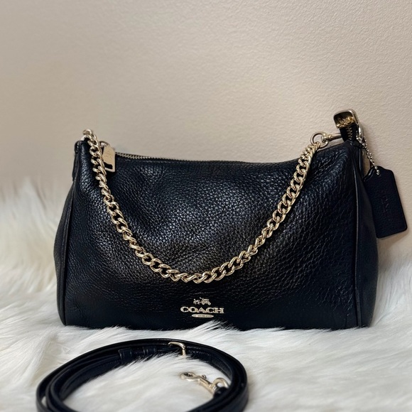 Coach Handbags - Coach Luxury Pebble Leather Convertible Crossbody Handbag Purse#F3666